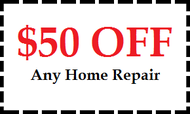 T Maintenance offers $50.00 off any home repairs, ask for details - estimates free!